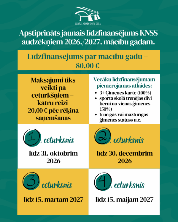 Kuldigas novada dome ir apstiprinajusi jauno lidzfinansejuma apmeru sporta skolas audzekiem2.